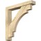 Ekena Millwork Merced Block Rough Sawn Bracket w/ Offset Brace, Douglas Fir, 4"W x 22"D x 22"H BKT0402X22X22MRC05RDF - alternate 1